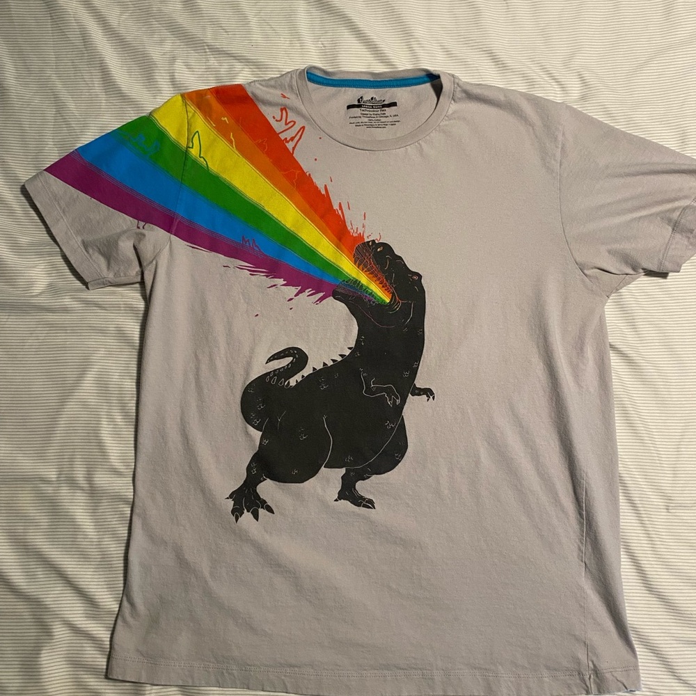 Threadless, Technicolor Rex Rainbow T-Shirt